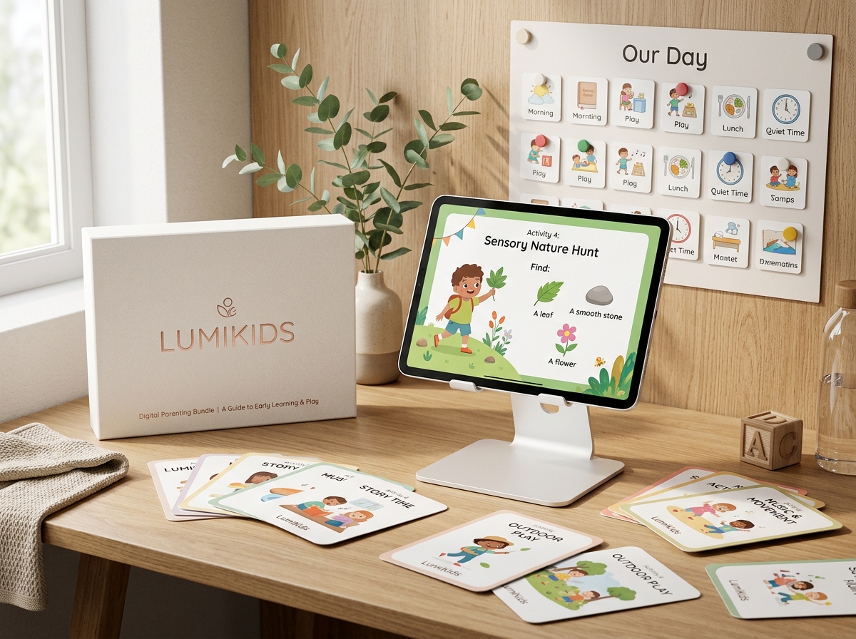 LumiKids Smart Brain Deck & Routine Calm Station 3D Mockup